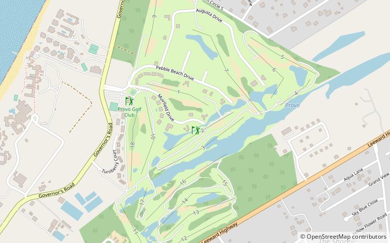 provo golf club providenciales location map