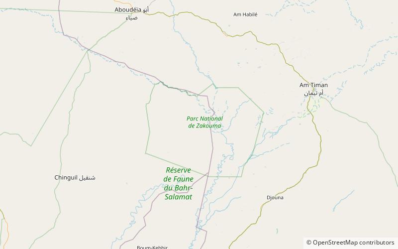 Nationalpark Zakouma location map