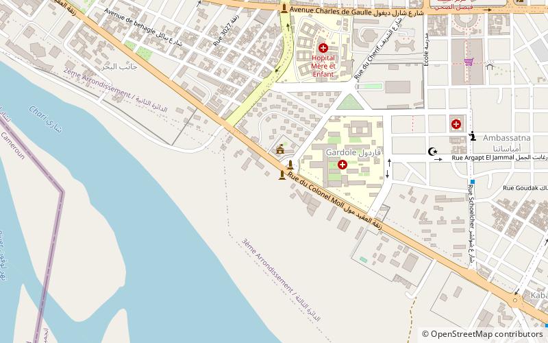 universidad de yamena location map