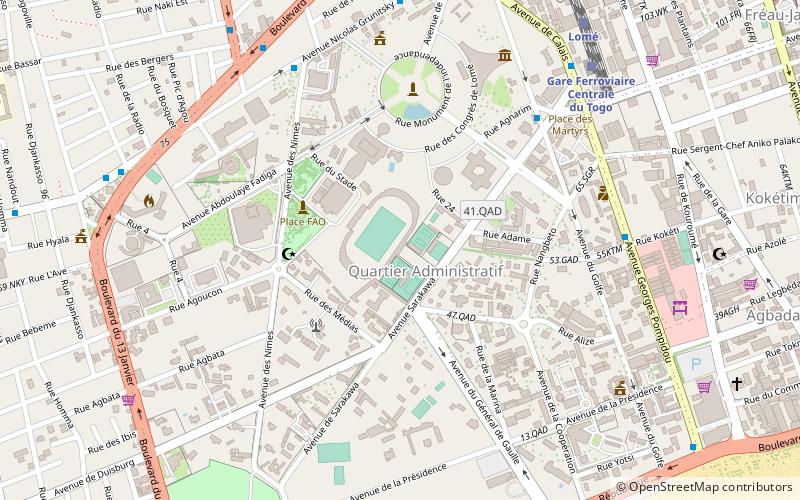 Stade Général Eyadema location map