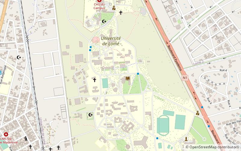 University of Lomé location map
