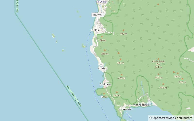 lonely beach park narodowy mu ko chang location map