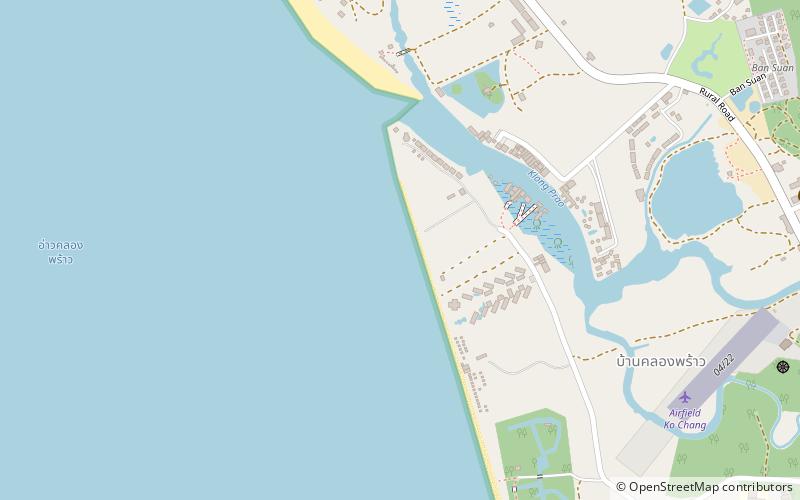 khlong prao beach ko chang location map