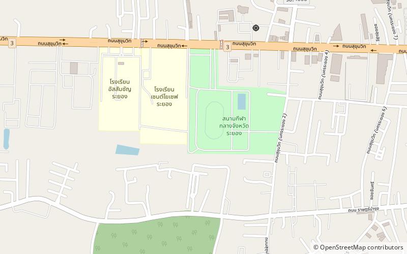 Rayong Province Stadium location map