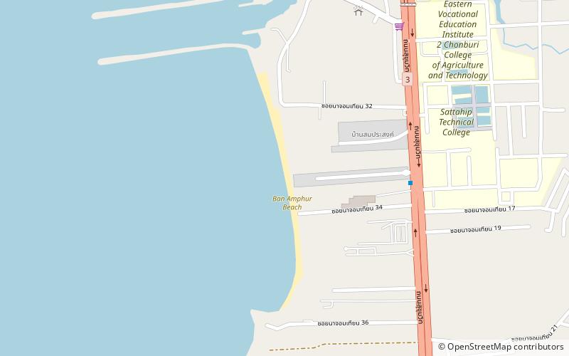ban amphur beach sattahip location map