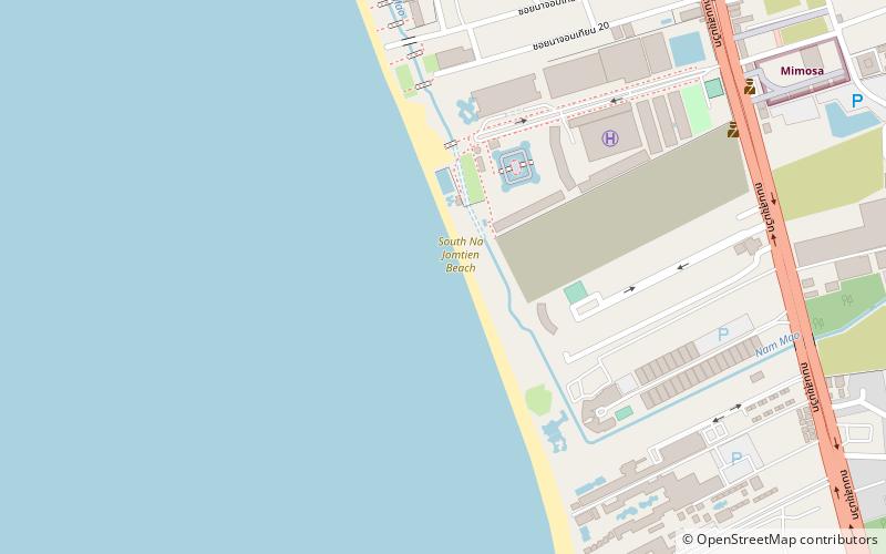 south na jomtien beach location map