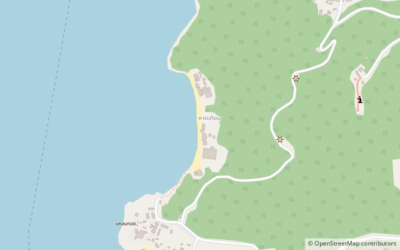 tien beach ko lan location map