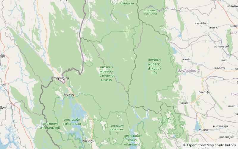 Thungyai-Huai Kha Khaeng Wildlife Sanctuaries location map