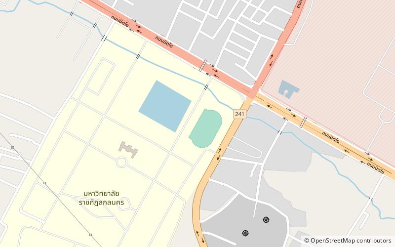 sakon nakhon rajabhat university stadium location map