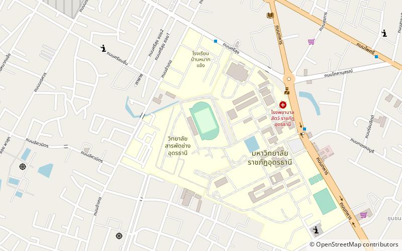 udon thani rajabhat university stadium location map