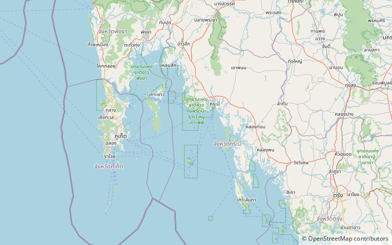ko thap hat noppharat thara mu ko phi phi national park location map