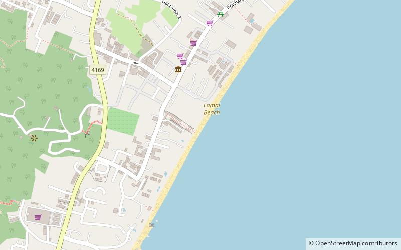 Lamai Beach location map