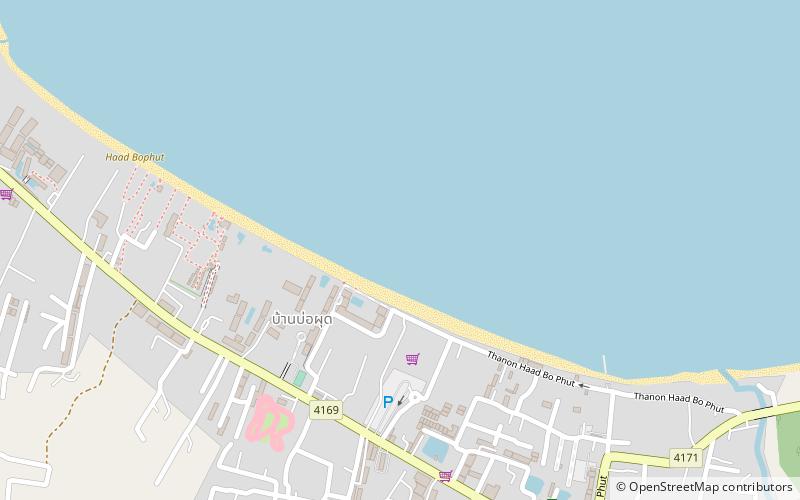 bophut beach ko samui location map