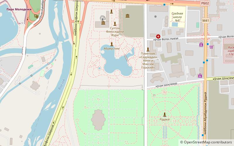 Dushanbe Flagpole location map