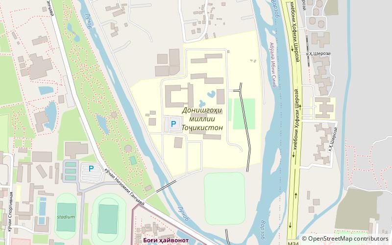 Tajik National University location map