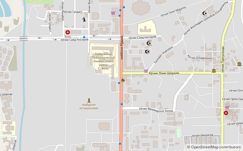 Rudaki Avenue location map