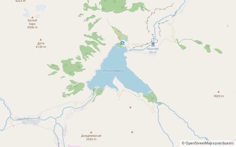 Lac Iskanderkoul location map