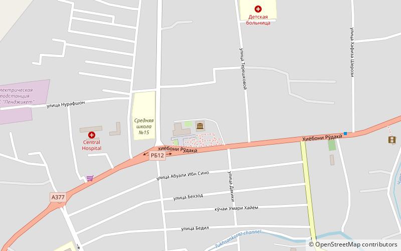 rudaki museum pendjikent location map