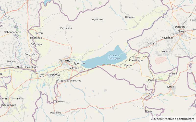 Kayrakkum Reservoir location map