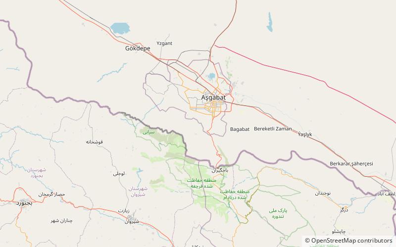 Ashgabat Cable Car location map