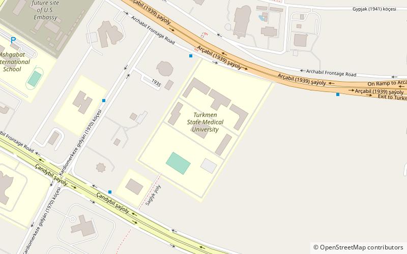 Turkmen State Medical University location map