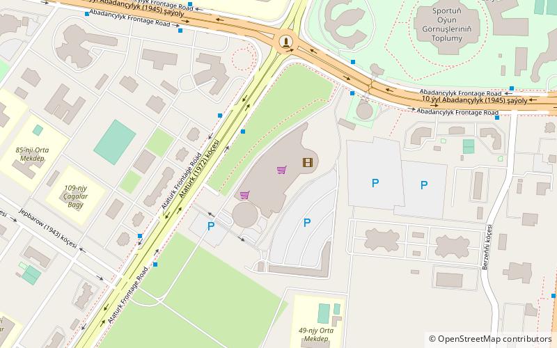 berkarar mall ashgabat location map