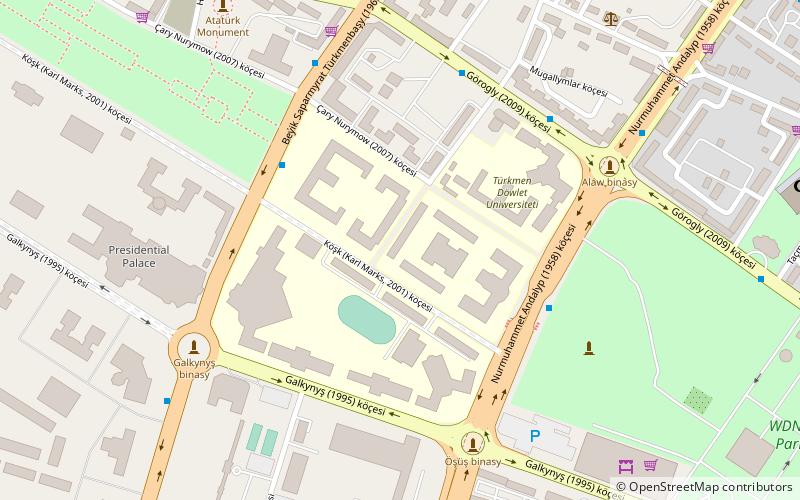 Turkmen State University location map