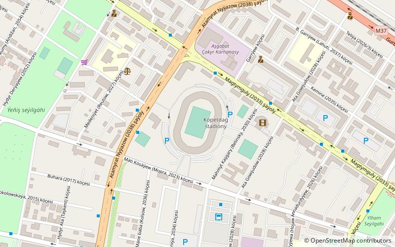 kopetdag stadion asgabat location map