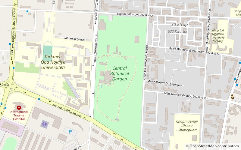 jardin botanico de asjabad location map