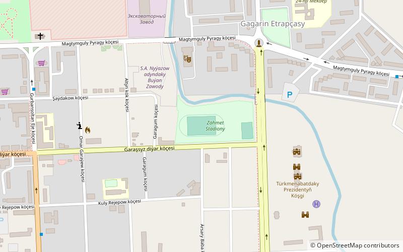 Zähmet Stadium location map