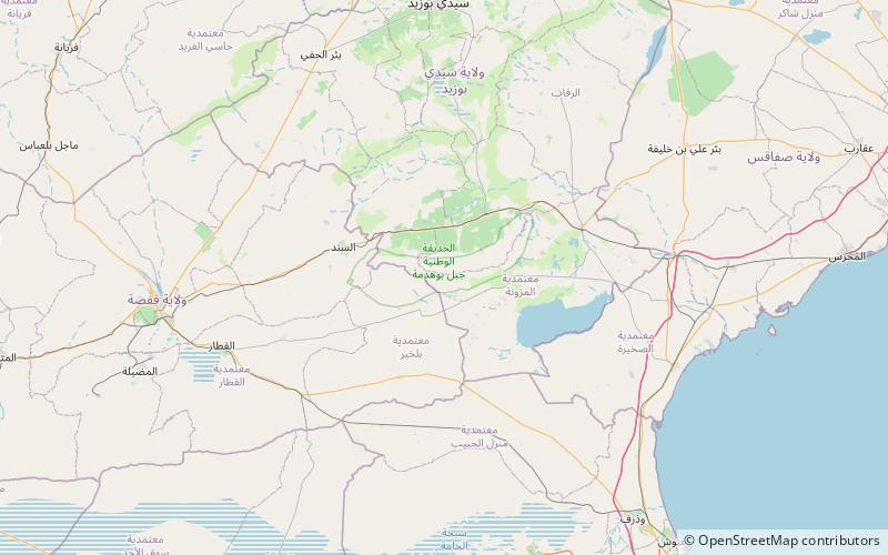 Bou-Hedma National Park location map