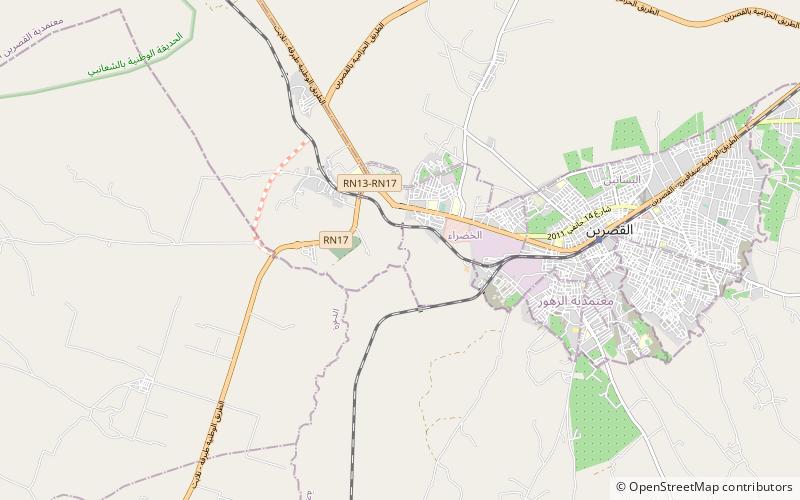 kasserine dam al kasrajn location map