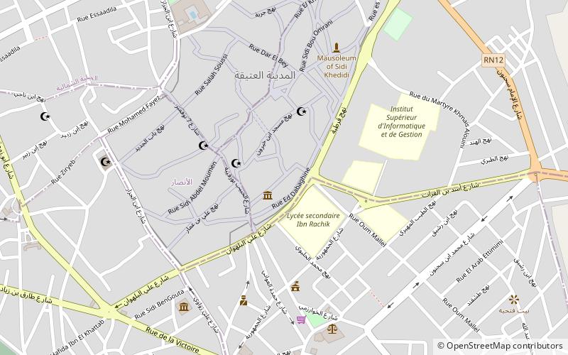 zaouia of sidi abid el ghariani kairuan location map