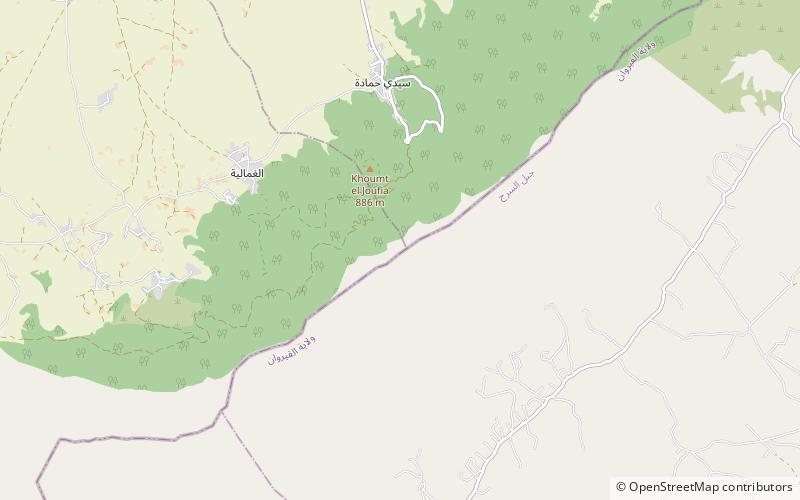 Jebel Serj National Park location map