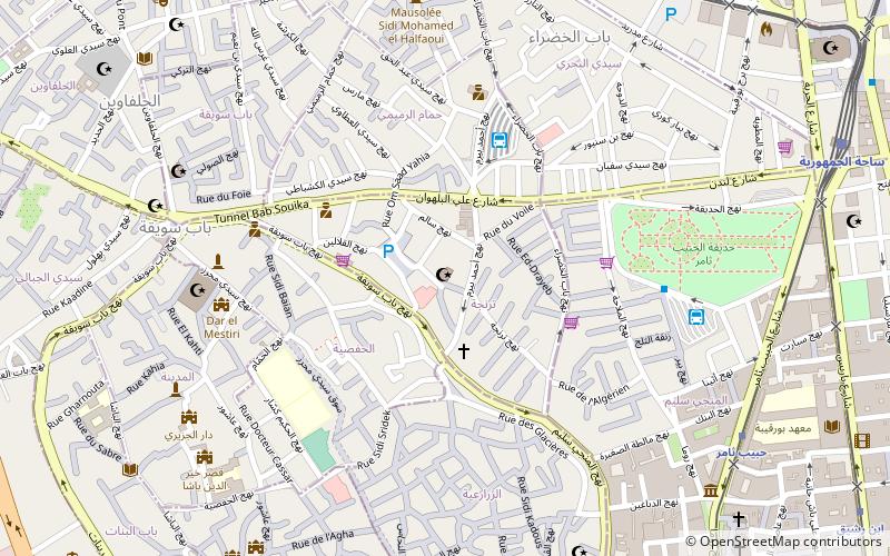 sidi el hari mosque tunis location map