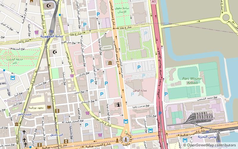 esplanade gambetta tunis location map
