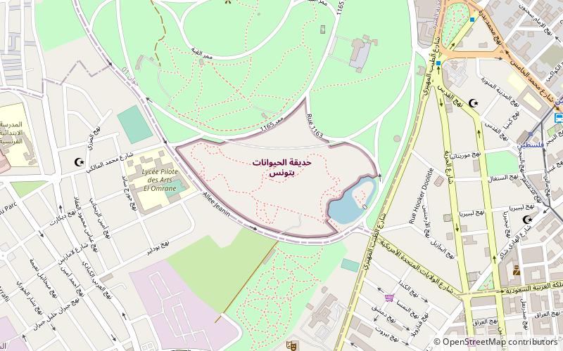 zoo belvedere tunis location map