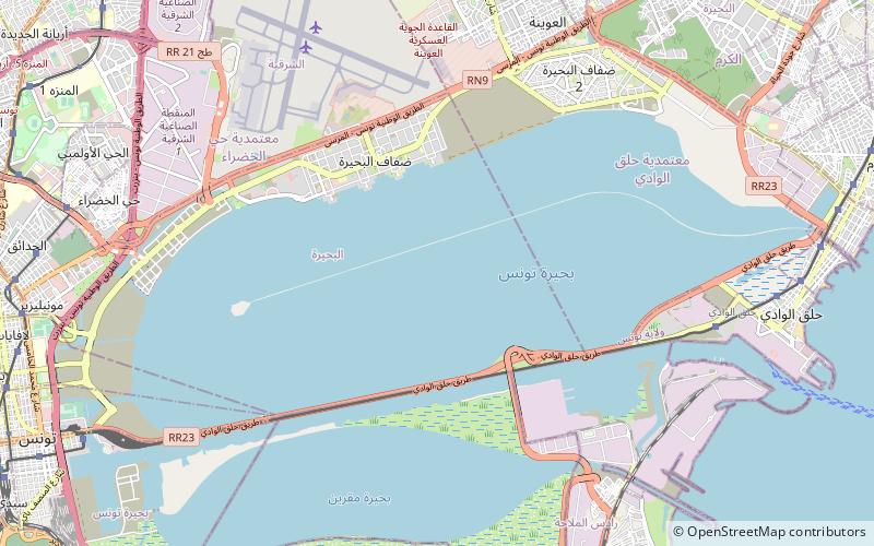 Lake of Tunis location map
