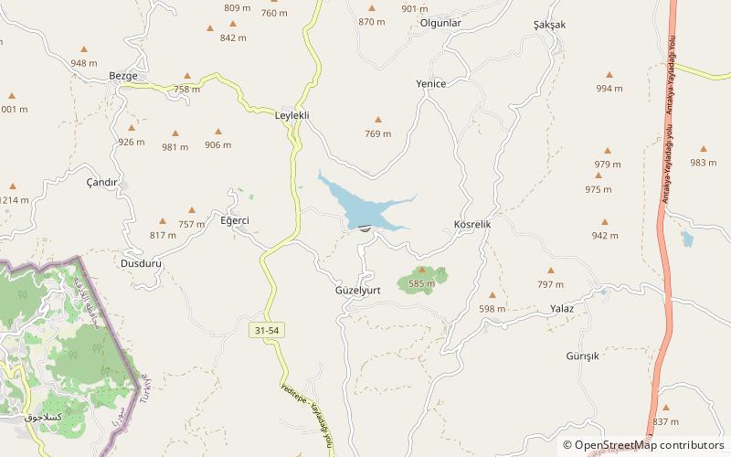 Yayladağ Dam location map
