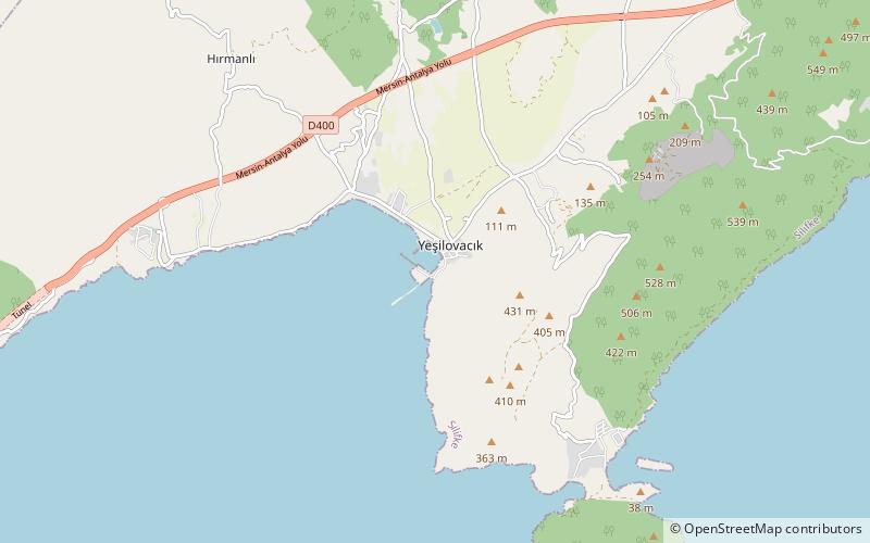 Yeşilovacık Fishing Port location map