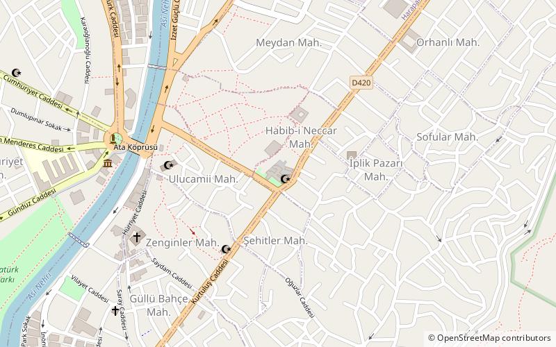 habib i neccar camii antakya location map