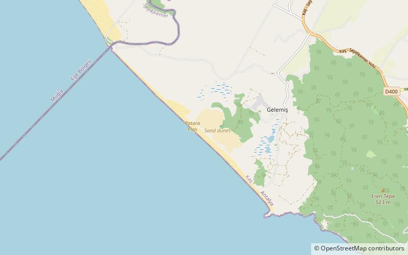 Patara Beach location map