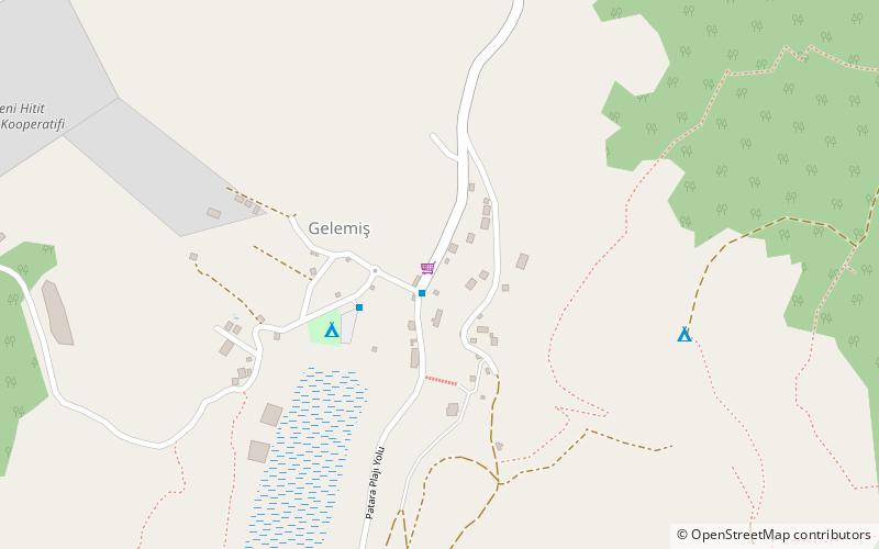 patara antalya gelemis location map