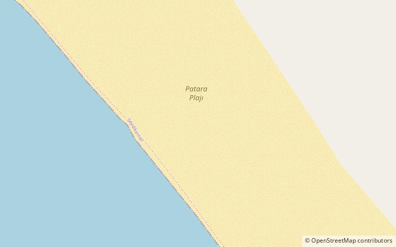 patara beach location map