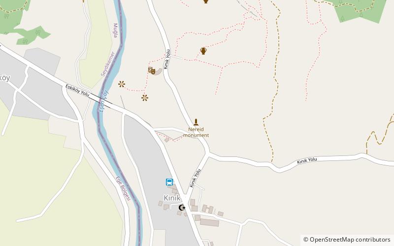 monumento delle nereidi kinik location map