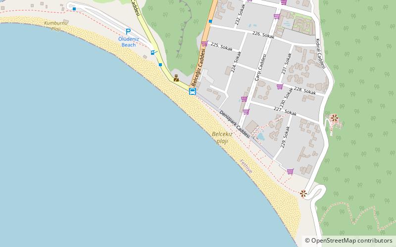 belcekiz plaji oludeniz location map