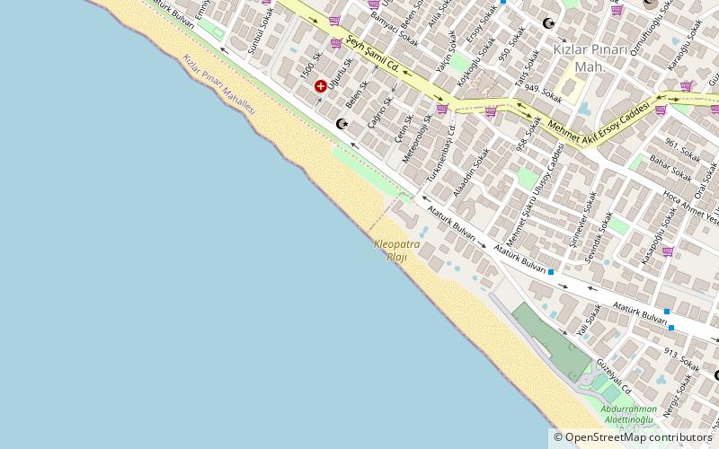Cleopatra's Beach location map