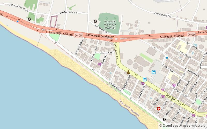 akman beach apart otel alanya location map