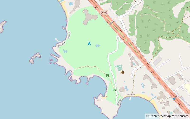 incekum nature park location map