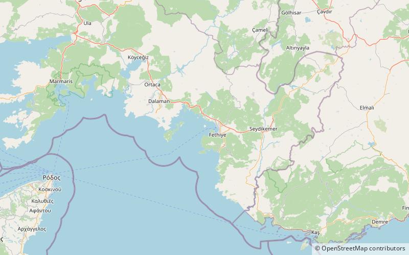 Kızılada Lighthouse location map